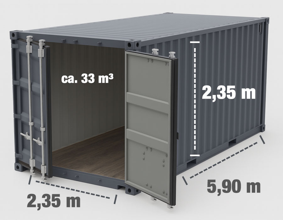 20-Fuß-Lagercontainer